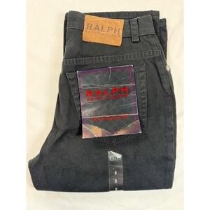 VTG NWT RALPH Ralph Lauren Women's Size 0 Chino Pants Black 90s Y2K